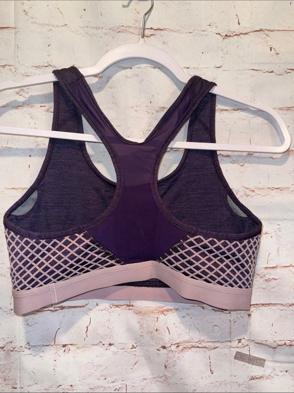 Nike pro hyper classic Purple Sports Bra racer back large dri fit pullover gym